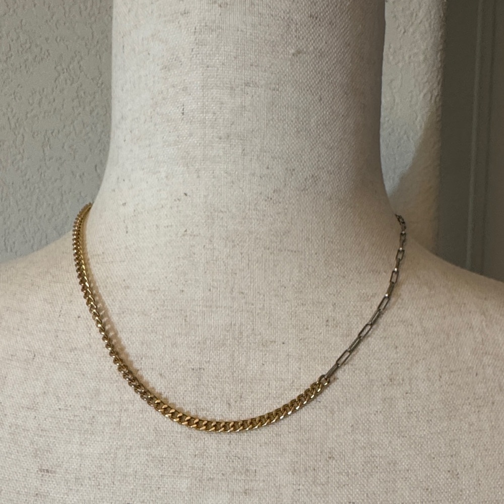 Source Unknown Gold and Silver Dual-Tone Necklace